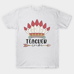 Colorful Tribal Teacher Tribe Arrow and Headdress T-Shirt